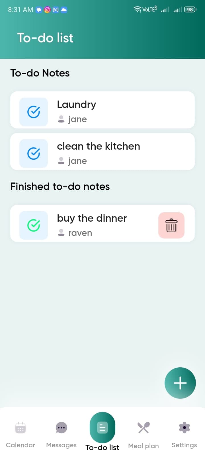 Familink screen 1