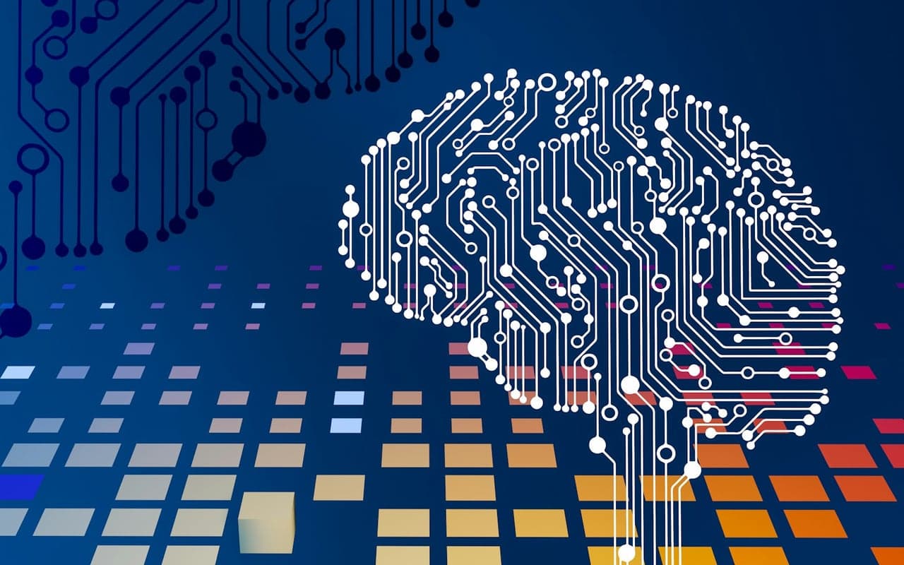 Circuit-shaped brain representing systematic evaluation of an AI feature